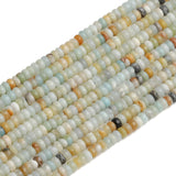HAAMIIQII 2x4mm Natural Amazonite Rondelle Spacer Beads 150Pcs Flat Disk Stone Semi Precious Gemstone Loose Beads for Jewelry Ma