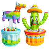 PARENTSWELL 47.5 ' ' Drink Cooler for Parties, 2 Pack Inflatable Cactus Ice Bucket for BBQ, Bachelorette Supplies, Pool Party, P