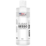 U.S. Art Supply Clear Gesso Acrylic Medium, 480ml Bottle 16 Ounce Pint Blendable with Acrylic Colors