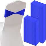 120 Pieces Spandex Stretch Chair Sashes Bows, Elastic Chair Cover Bands Ties Without Buckle for Wedding Reception Events Univers