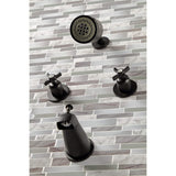 Kingston Brass Kbx8148Zx Millennium Tub And Shower Faucet, 7.31 X 8 X 72, Brushed Nickel