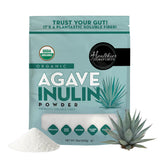 Healthier Comforts Organic Inulin Powder (12 oz) from Blue Agave | Soluble Prebiotic Fiber, Gentle on Digestion, Non-GMO | Perfe