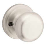 Kwikset Juno Dummy Door Knob, Single Sided Handle for Closets, French Double Doors, and Pantry, Satin Nickel NonTurning Interio