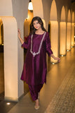 Anni Designer Women'S Rayon Blend Straight Embroidered Kurta With Pant (Galiyara Wine_S_Wine_Small),Wine,S,,,