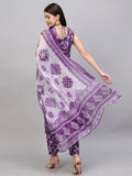Gosriki Women'S Rayon Blend Straight Printed Kurta With Pant & Dupatta (Ball-Purple-Rms-Gs_Xl_Purple_X-Large),Purple,,B0CT3LG2QZ