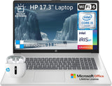HP 17 Inch Laptop Computer, 17.3 Laptop PC FHD IPS Screen, Intel Core i5(10-core), Lifetime Microsoft Office Included, 64GB RAM