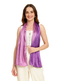La Vastraa Satin Silk Scarf For Women |Purple Scarf Stole