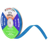 Mandala Crafts Slate Blue Satin Ribbon for Crafts - 50 Yards 3/8 Inch Wide Fabric Ribbons for Gift Wrapping, Flower Bouquets, Ha