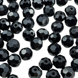 YUEXIGO 200pcs 6mm Round Crystal Glass Beads for Jewelry Making, Faceted Crystal Glass Spacer Beads for Bracelet Earring Necklac
