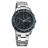 Sonata Chronos Quartz Dark Blue Round Dial Men'S Watch | Stainless Steel Strap Material | Watches For Men Analog - 77187Km02