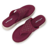 Ortho Joy Doctor Fancy Slipper For Women || Orthopedic Women'S Fancy Sandal For Women,Maroon,3,B0CQFPCGCD