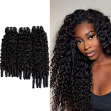 Bundles Human Hair Burmese Curly Water Wave Bundles Human Hair Extensions 3C4A Spiral End Quick for Women 20 22 24 INCH Natural