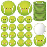 CroBlissful 18 Pcs Tennis Gifts for Women Compact Mirrors Bulk Round Portable Pocket Mirror Makeup Glass Mini Cute Accessories f