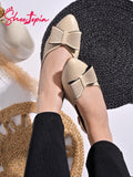 Shoetopia Oversized Bow Detailed Beige Belly For Women & Girls-Eu41,Beige,8,B0D4JVNKZB