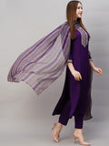 Wedani Cotton Digital Printed Kurta Set With Dupatta For Women (In Alpha Xs Regular Purple),PURPLE,XS,Cotton,A-Line,