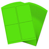 JAM PAPER Shipping Address Labels - Extra Large - 4 x 5 - Neon Green - 4 Labels per Page/120 Labels Total
