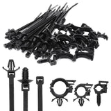Yugtcen Automotive Push Mount Cable Zip Tie With Wire Clips (45Pcs)