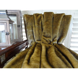 Plutus Brands Wild Mink Fur Handmade Throw Pillow, 102 X 116 Queen, Light Brown