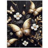hkejoi Butterfly Diamond Art Kits for Adults, Butterfly Diamond Painting Kits for Adults Beginners, 5d Full Drill Gem Art Kits D