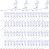 Moxweyeni 100 Pack Slatwall Hooks Slatwall Accessories Slat Wall Hanging Pegboard Hangers Slat Board Display Hooks for Retail Ga