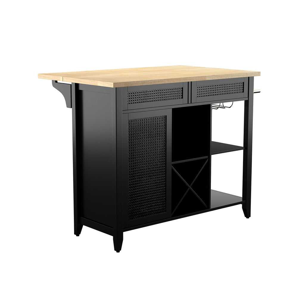 Sei Furniture Bramlage Kitchen Island, Black