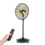 FUGOO 24'' Outdoor Oscillating Pedestal Fan With Remote Control,All Sealed BLDC Motor, 4-Speed Waterproof Outdoor Fan, Heavy Dut