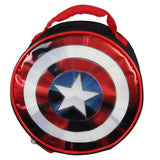 Bioworld Marvel Captain America Shield Shiny Optical Illusion Insulated Lunch Box Bag Tote