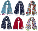Fusfus WomenS Printed Chiffon Scarves And Stoles, Free Size(Multicolour, Fs1826) Pack Of 6 (Multicolor2)