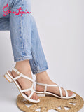 Shoetopia Women'S Snd-179 Heeled Sandal-4 Kids Uk (Snd-179-White)-Eu37,White,4,B0D2TXWD34