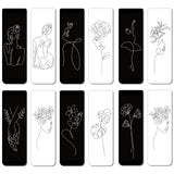 Outus 24 Pieces Magnetic Bookmarks Minimalist Line Abstract Art Magnet Book Mark Christmas Party Gift Supplies Markers Page Fema