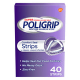 Super PoliGrip Comfort Seal Strips Denture Adhesive 40 Strips by Super Poligrip Pack of 4