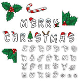 CRASPIRE Clear Silicone Stamps - Christmas Alphabet 26 Letter Transparent Stamps for Card Making, Scrapbooking, DIY Thanksgiving