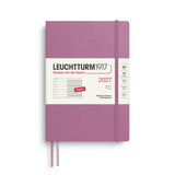 LEUCHTTURM1917 Weekly Planner & Notebook 2027, Softcover, Medium (A5), Ruled, Dusty Rose