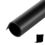 Meking 48X80in/120X200cm Black PVC Backdrop for Photography, Double Sided Matte & Reflective Vinyl Seamless Background for Studi