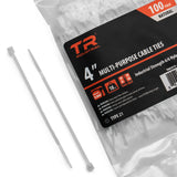 TR Industrial MultiPurpose UV Resistant Natural Cable Ties, 4 inches, 100 Pack
