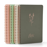 4 PCS Spiral Notebook, A5 60 Spiral Notebooks College Rules for Work, Premium Paper Smooth Writing Notebooks for Work