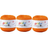 golo 3 Balls Crochet Thread Size 10 Crochet Yarn for Hand Knitting 632