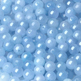 LAIDANLA Aquamarine 8mm Natural Stone Beads Round Loose Gemstone Stone Beads for DIY Bracelet Necklace Earrings Jewelry Making P