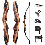 Deerseeker Archery 62 Takedown Recurve Bow Set with Right Hand & Left-Handed Riser Laminated Limbs 20-60 lbs for Adults & Youth,