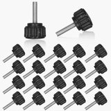Vesslam 20 Pcs M4 x 15 mm Threaded Knurled Thumbscrew, Monitor Screws Vesa Mount Screws Carbon Steel Clamping Knobs Grip Thumb S