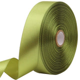 RIUNBB Light Green Solid Satin Ribbon 1 Inch 50 Yards Solid Polyester Fabric Ribbon for Gift Wrapping Wedding Christmas Baby Sho