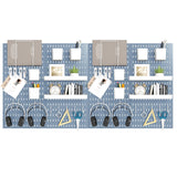 VEOFEMLEA Peg Board Combination Kit, 8 Pegboards with 40 Accessories, Pegboard Wall Organizer for Office, Nursery & Home Storage