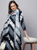 Anni Designer Women'S Cotton Blend Straight Printed Kurta With Pant & Dupatta (Sana Blue_S_Blue_Small),Blue,S,,,
