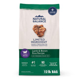 Natural Balance Limited Ingredient Large Breed Adult Dry Dog Food with Healthy Grains, Lamb & Brown Rice Recipe, 12 Pound (Pack