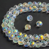 Chengmu 6mm White Rondelle Glass Beads for Jewelry Making 720pcs Faceted Briolette Shape Crytal Spacer Beads Assortments Supplie