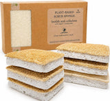 Natural Kitchen Sponges, Eco Friendly Cellulose Loofah Dish Sponge, Biodegradable Compostable Luffa Dish Scrubbies, Microplastic