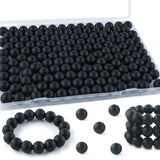 Kovict 200pcs Silicone Beads, 12mm Silicone Beads for Keychain Making, Pens Bracelet Necklace DIY Crafts(Black)