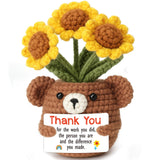 Jettryran Thank You Appreciation Christmas Decorations Sunflower Gifts for Women Lady Principal Coworker BFF Birthday Farewell G