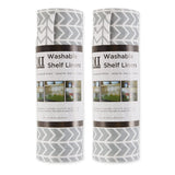 Gray Herringbone Shelf Liner Set/2