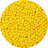 GAGANIU 2000pcs Yellow Glass Round Beads, 4mm, Loose Beads for Jewelry Making, Bead Weaving, DIY Craft Projects